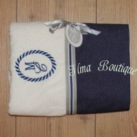 MM Jeans Handdoek "Stripe-Off White"