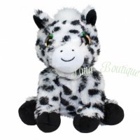 Lumo Stars Knuffel pony Snow 15 cm wit, zwart