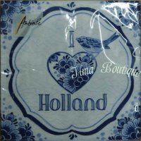 Holland tile 3-laags papieren servetten pakje per 20 st.