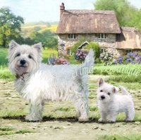 Crystal Card Kit Westie Partial (18 x 18 cm)