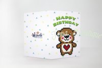 Diamond Paint Card Happy Birthday (Teddy Bear)