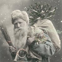 Kerstman 3-laags - 1/4 gevouwen papieren servetten pakje 20 st.
