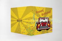 Diamond Paint Card Happy Birthday (Retro Car)