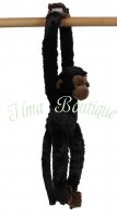 Take Me Home knuffel aap junior 50 cm pluche donkerbruin