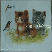 Kitten friend 3-laags papieren servetten pakje per 20 st.