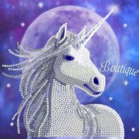 Crystal Card kit Anne Stokes Starligth Unicorne Partial (18x18 cm)
