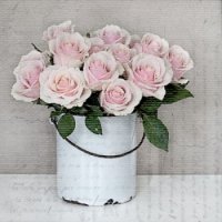 Emmer met rozen 3-laags papieren servetten pakje per 20 st